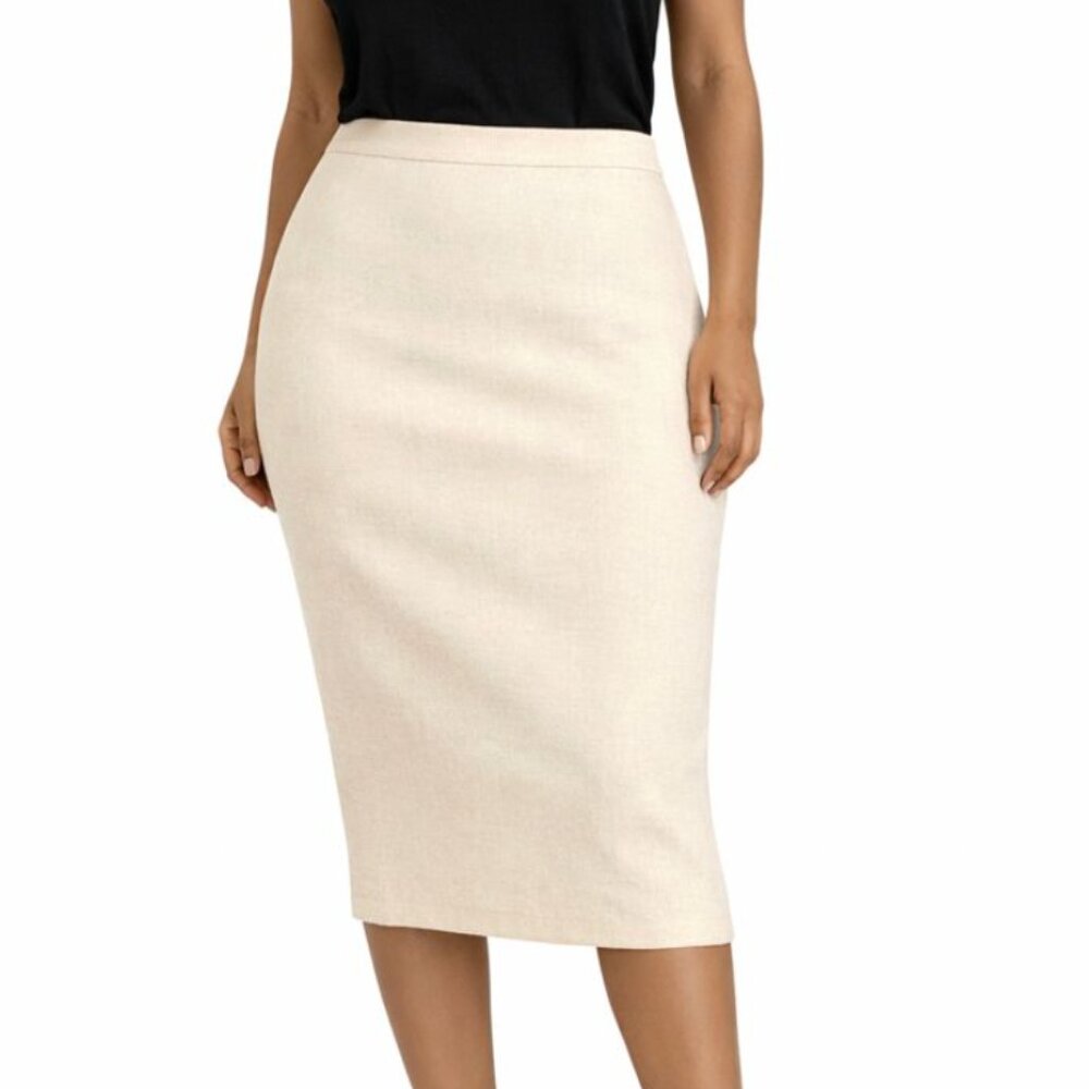 VILA Cream Pencil Skirt